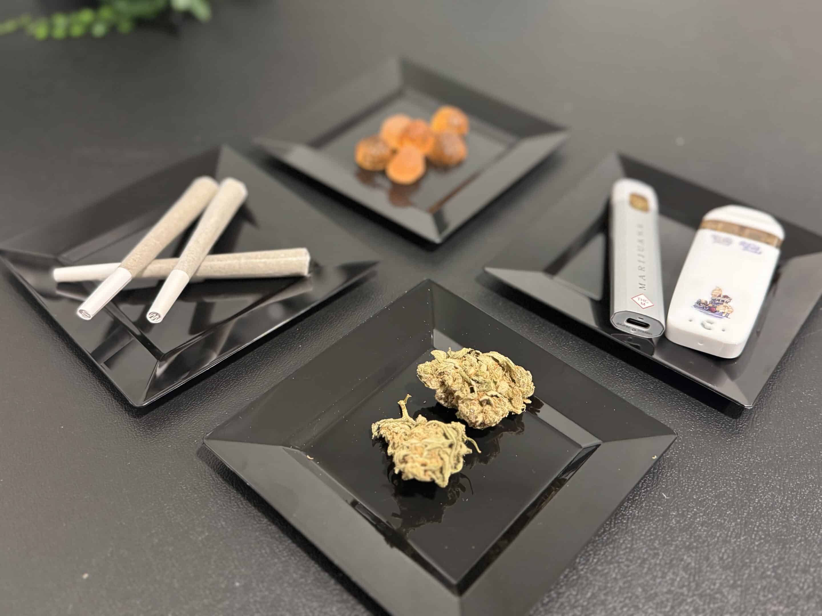 Types of cannabis products including flower, pre-rolls, vapes and edibles at SPARK Minnesota.